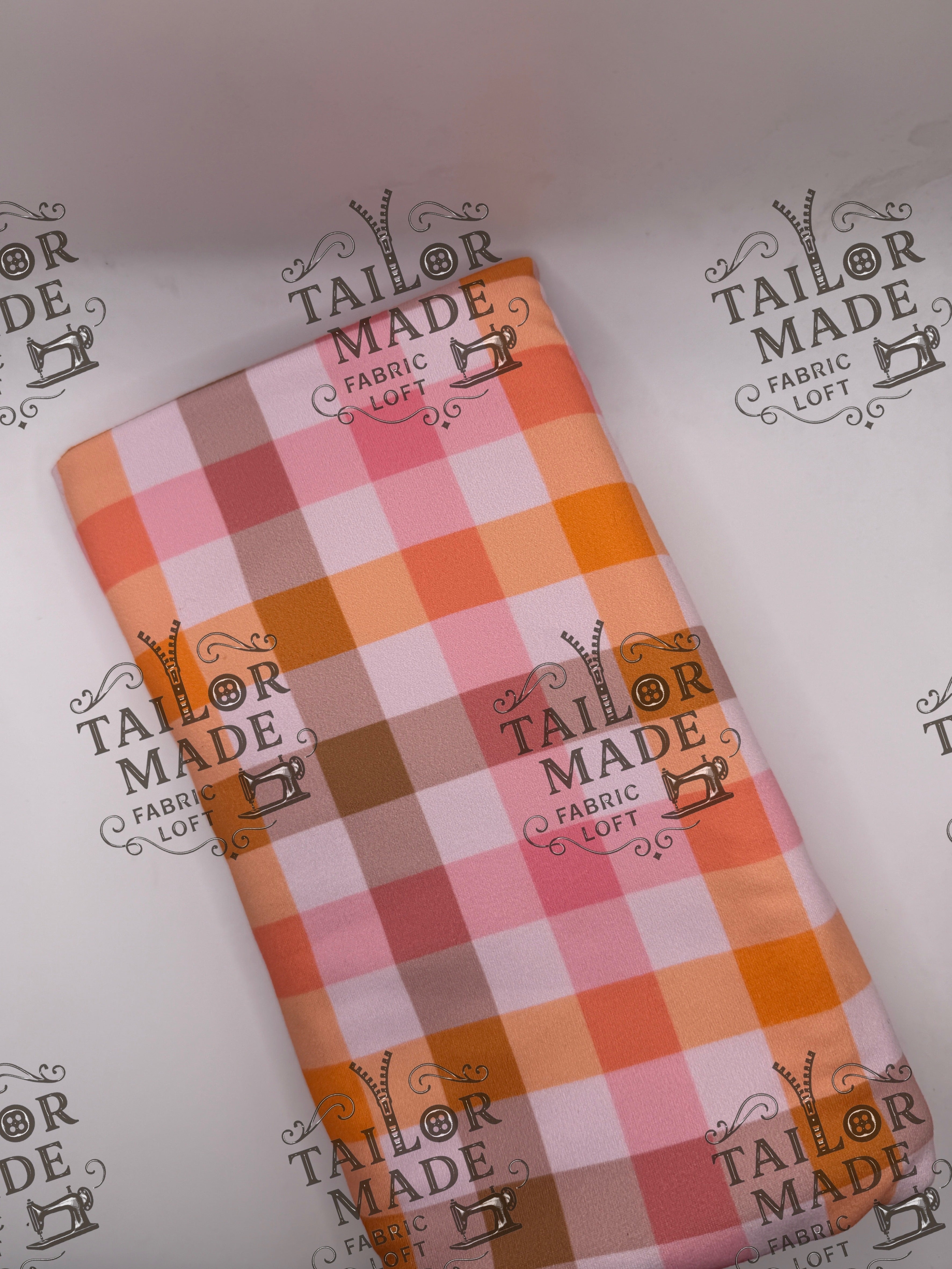 COOR - ORANGE PINK PLAID