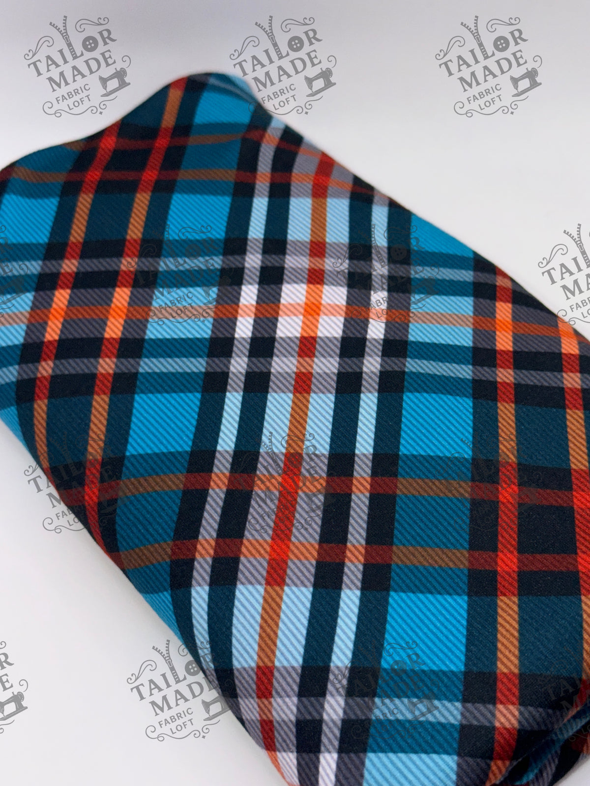 COOR - BLUE AND ORANGE PLAID
