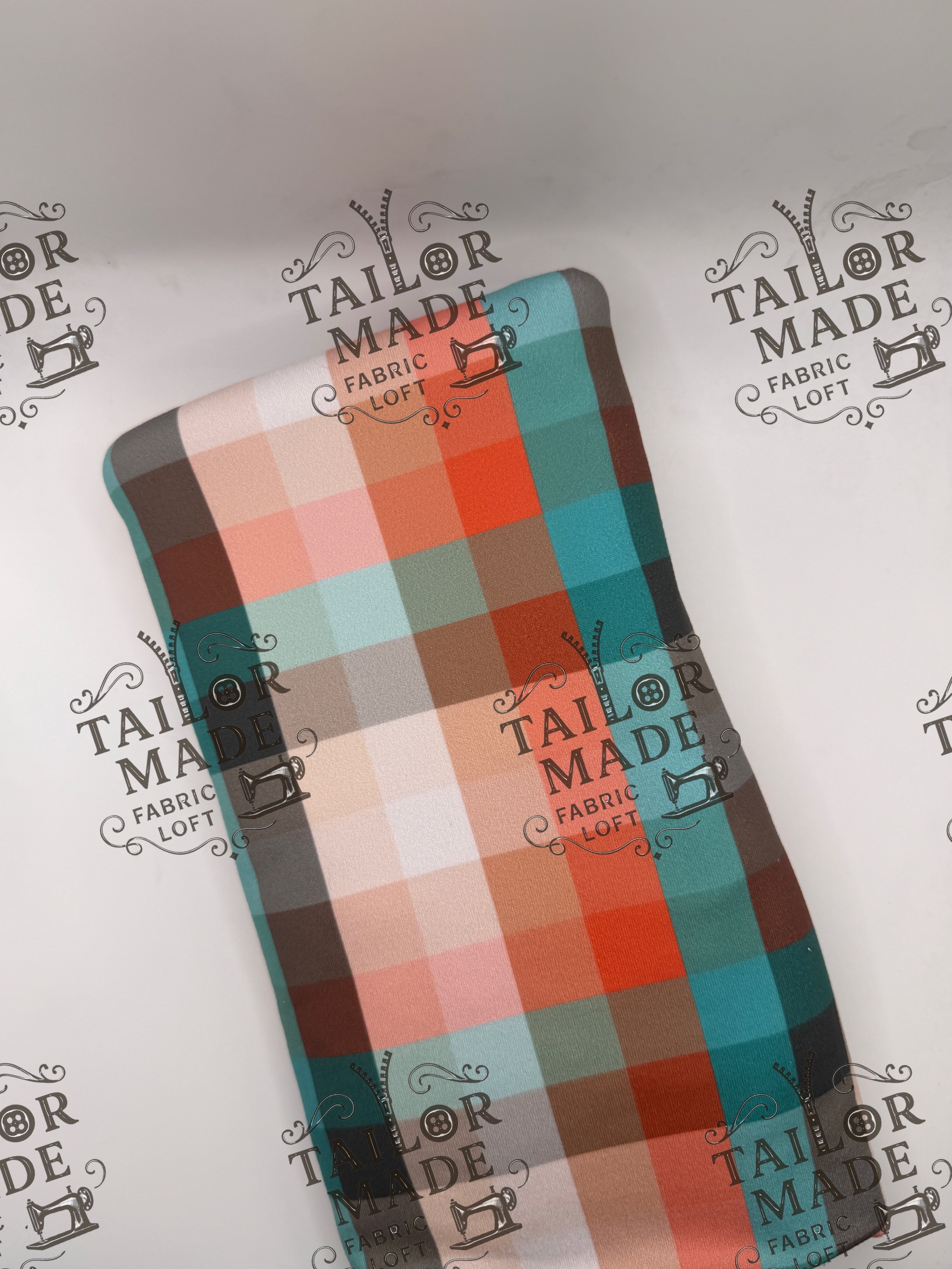COOR = BROWN TEAL PLAID