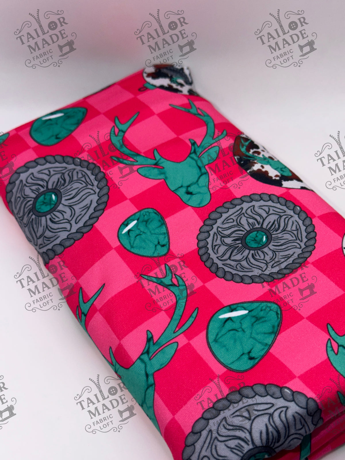 WES - PINK CHECK JADE REINDEER