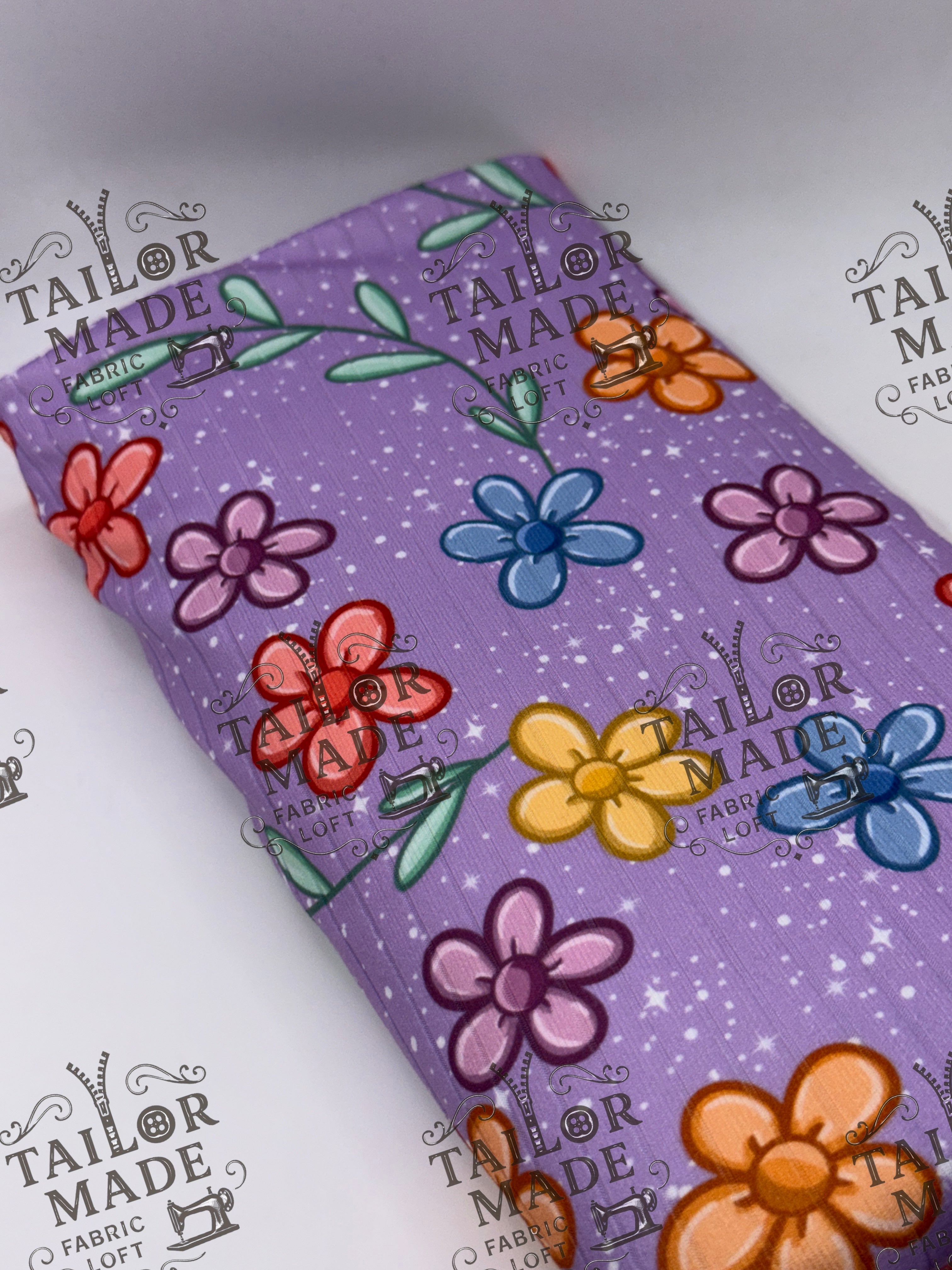 MISCF - PURPLE FLORAL - RIB