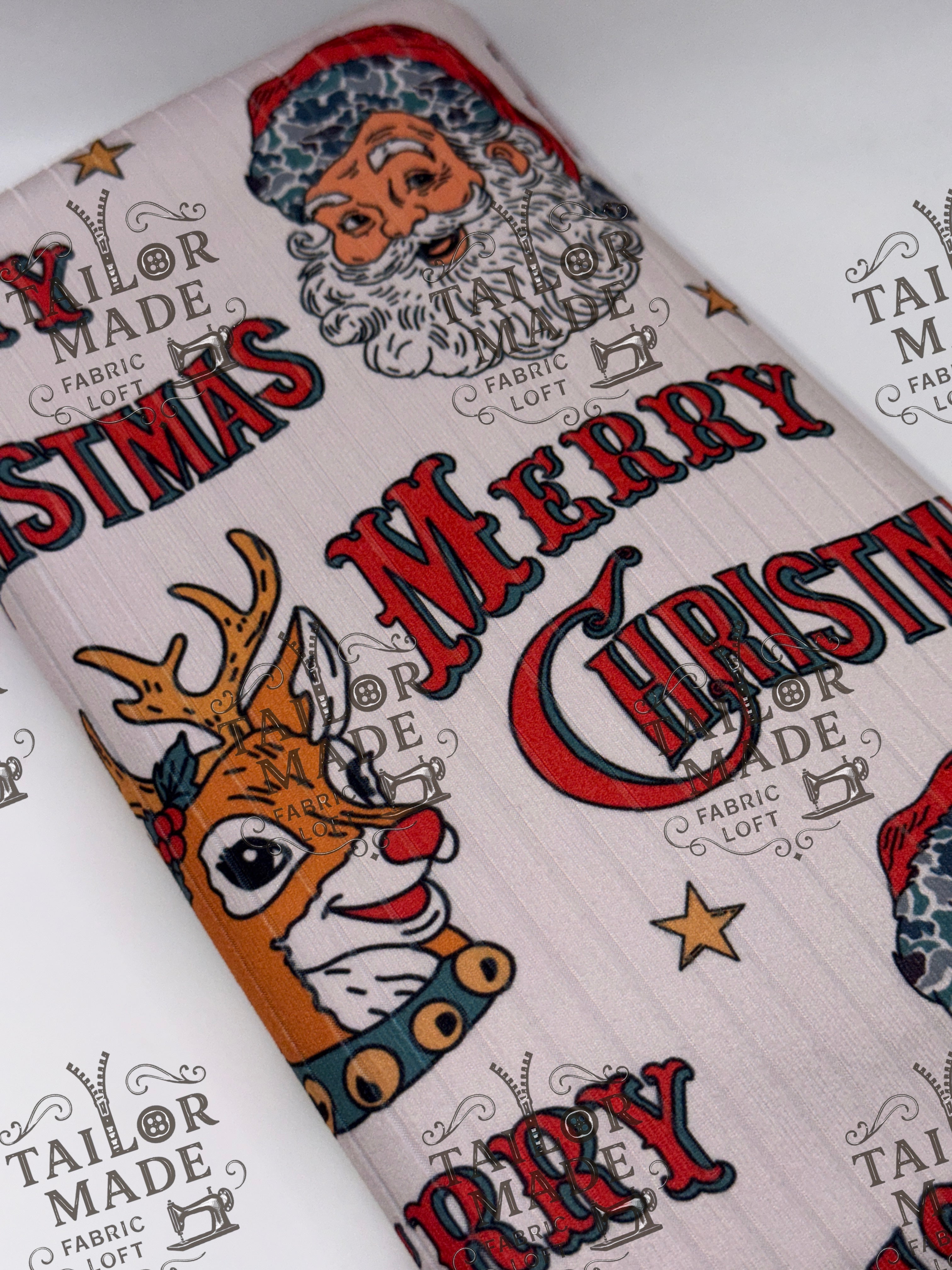 HOL -MERRY CHRISTMAS REINDEER - RIB