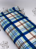 COOR - BLUE AND BROWN PLAID