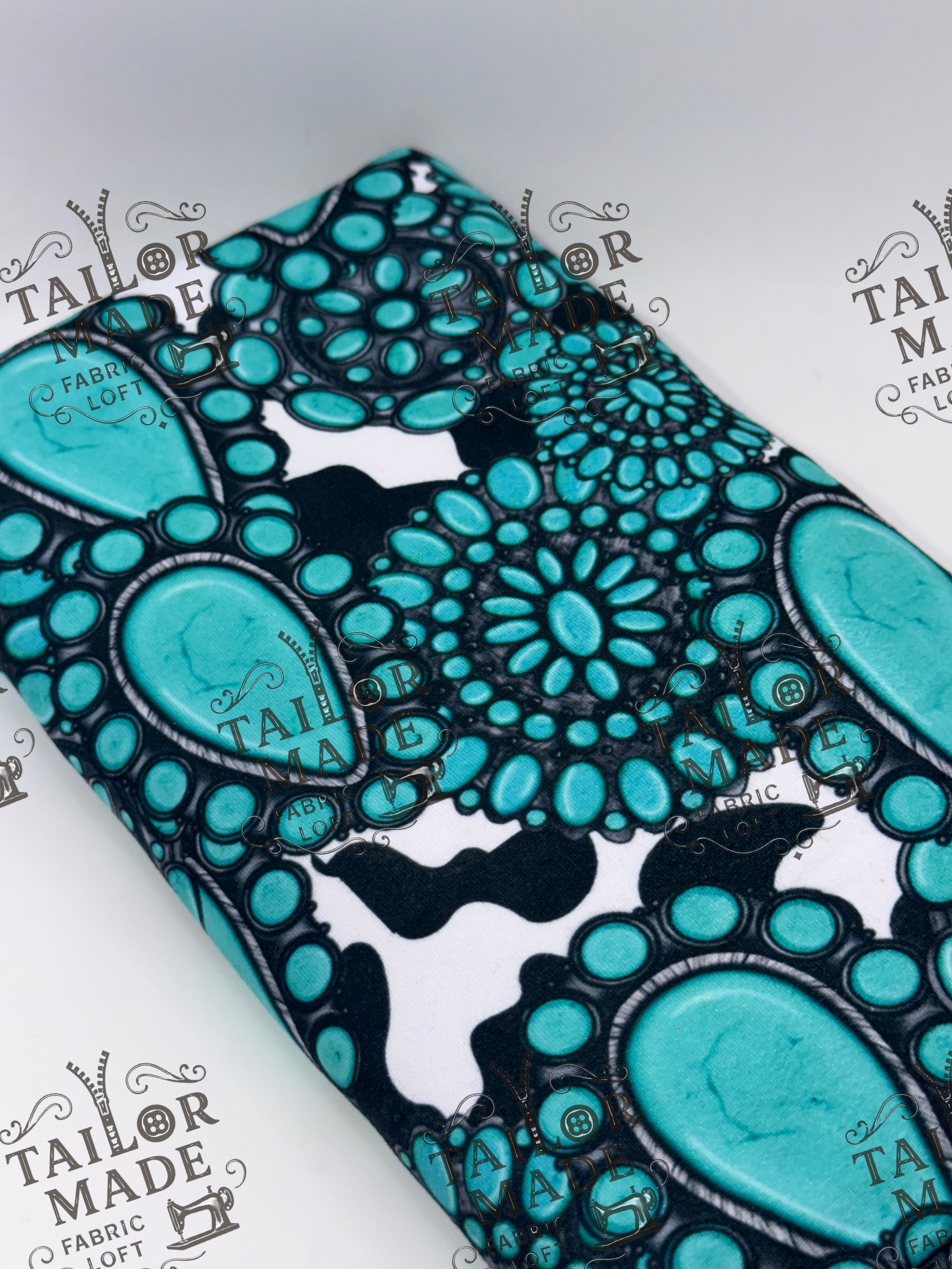 ES - TEAL JADE COW HIDE