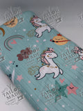MISC - TEAL RAINBOW UNICORNS - RIB