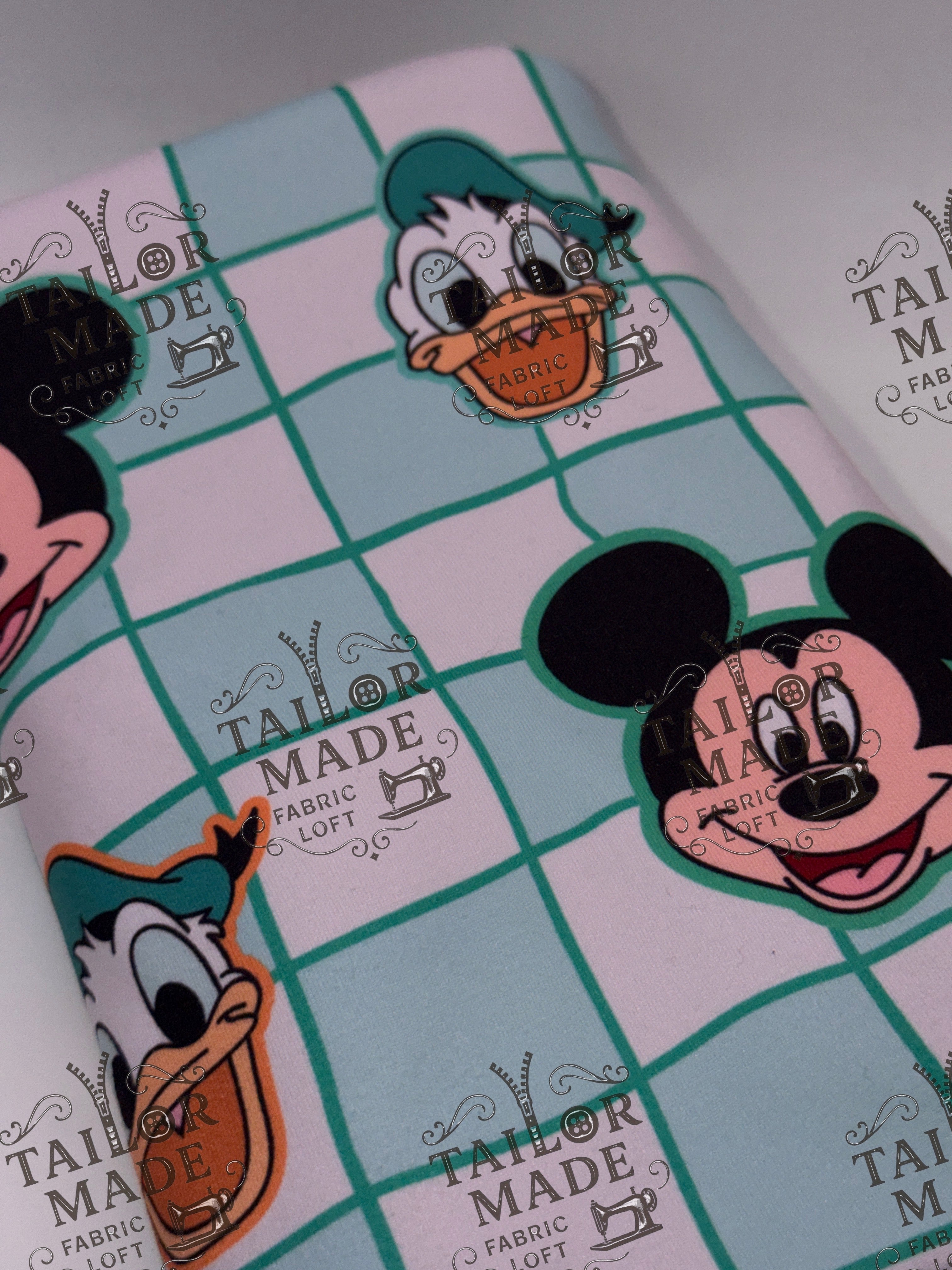 DYMF - GREEN CHECKERED MOUSE HEADS