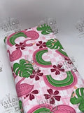 MISCF - RAINBOW FLORAL FLAMINGO - RIB