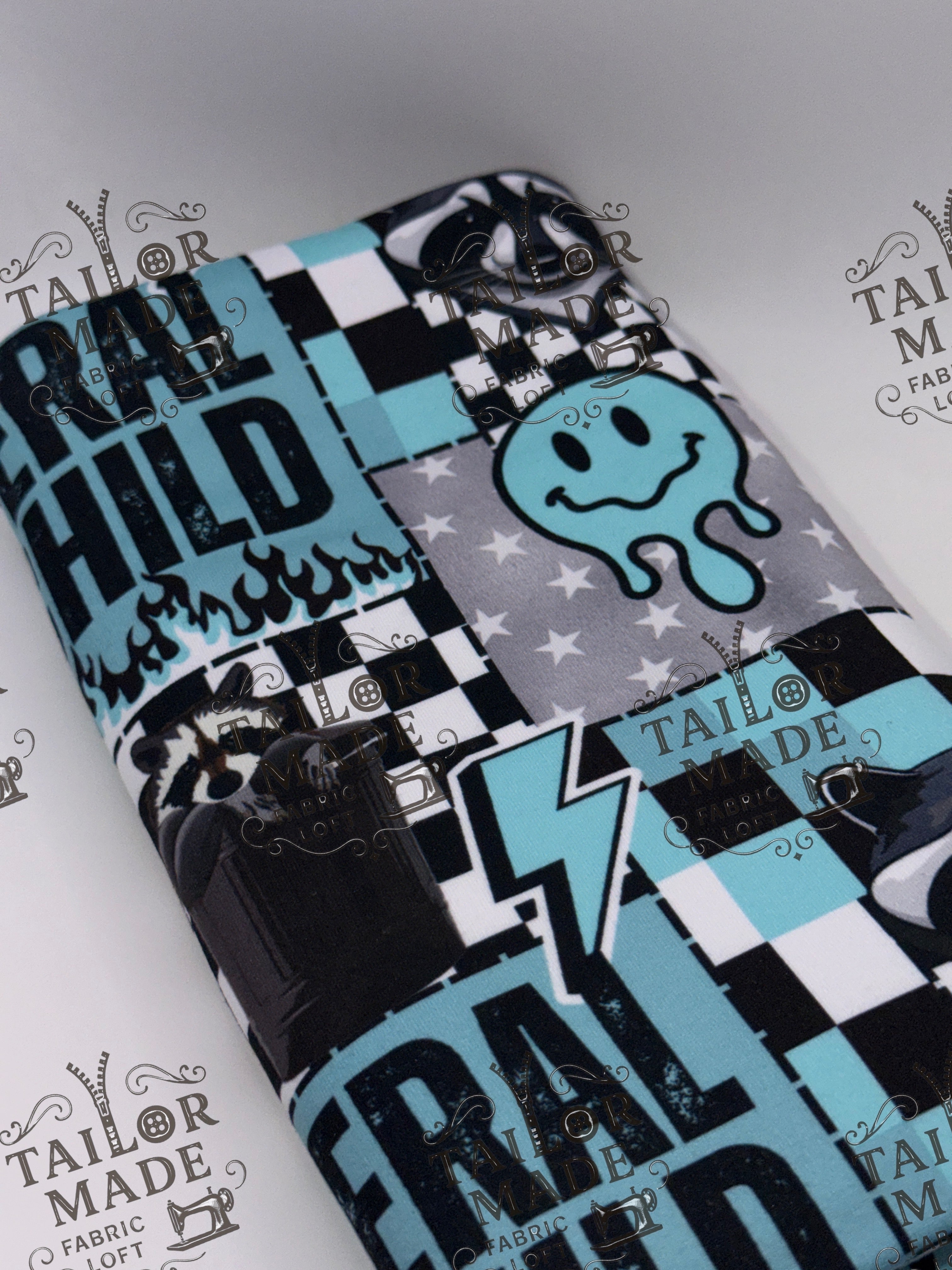 KS - BLUE FERAL CHILD PATCHWORK