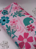 LAVEE - FLORAL PINK AND TEAL CART - RIB
