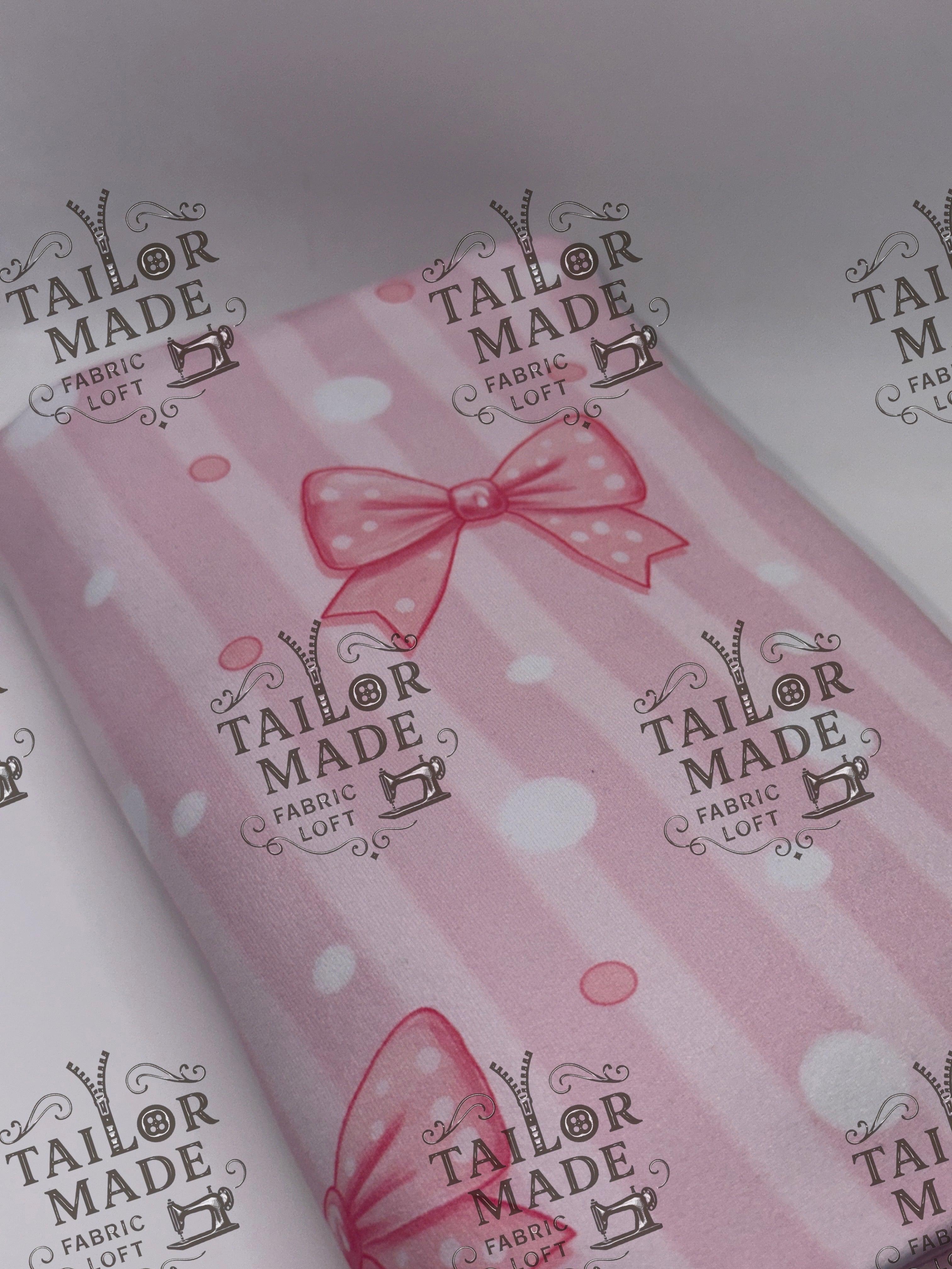 MISC -STRIPE PINK BOWS