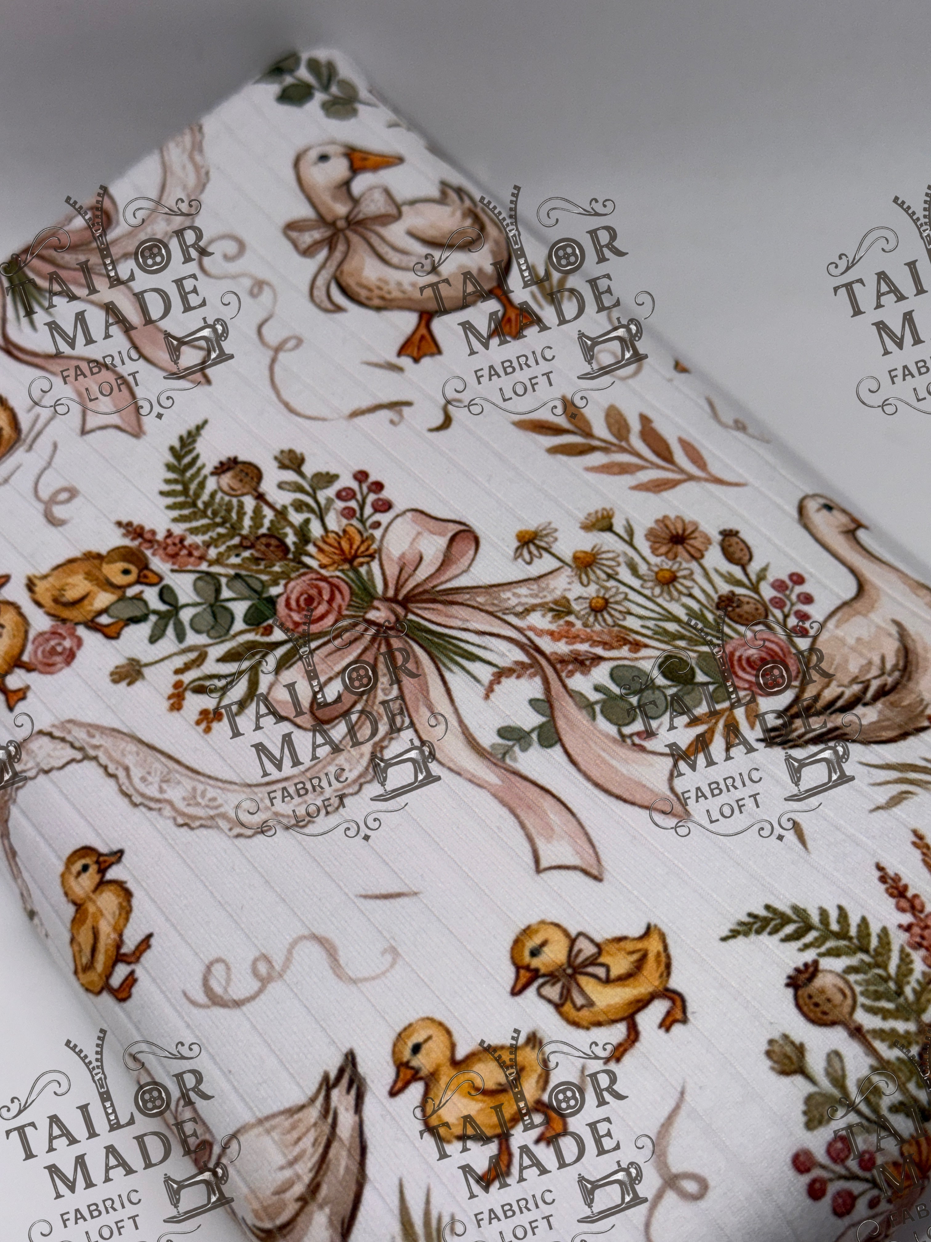 MISCF - FLORAL BOW DUCKS - RIB