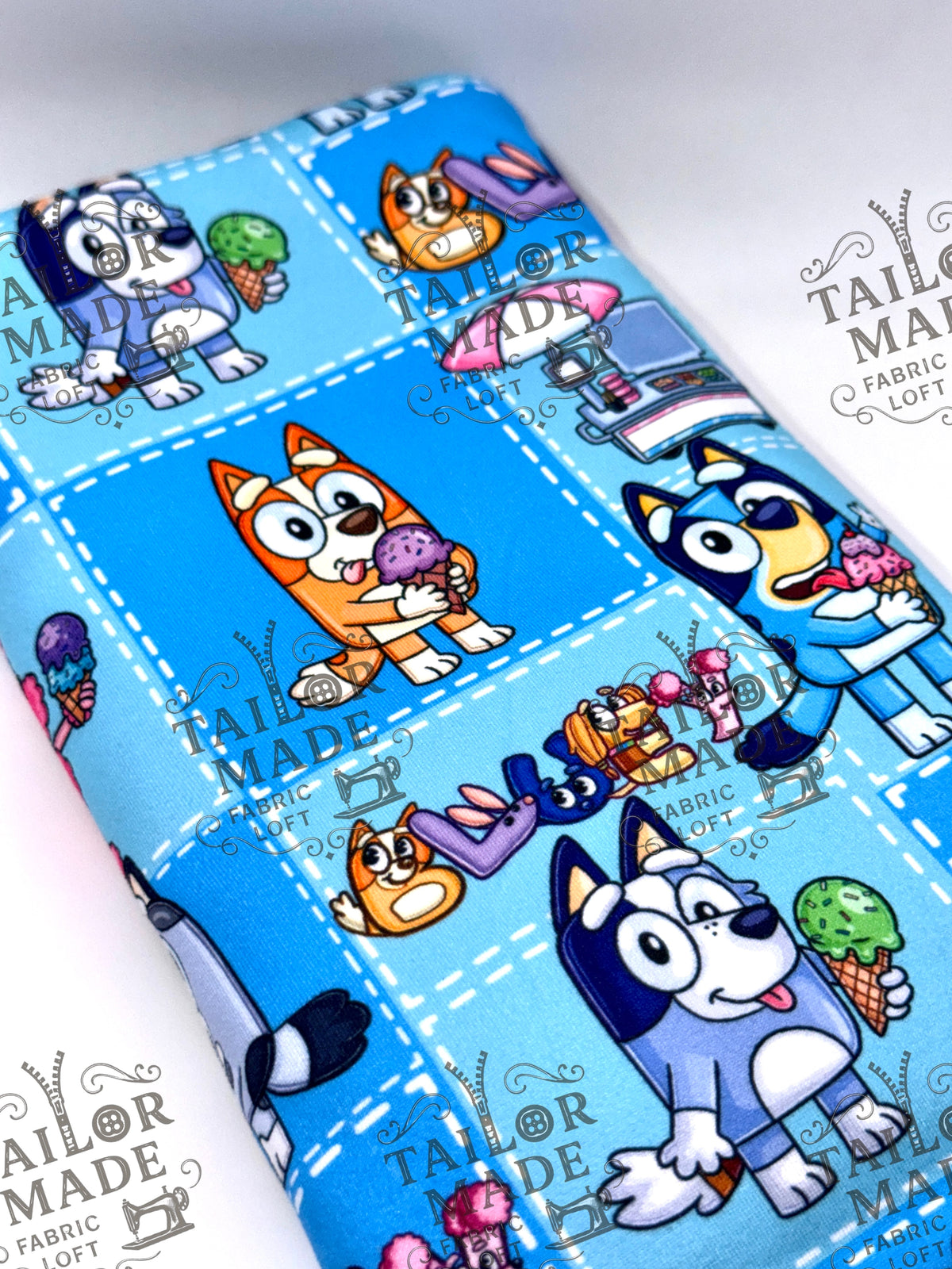 KS - BLUE DOG PATCHWORK ICE CREAM