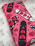 HOL - HEART CHECKERED SKATEBOARD