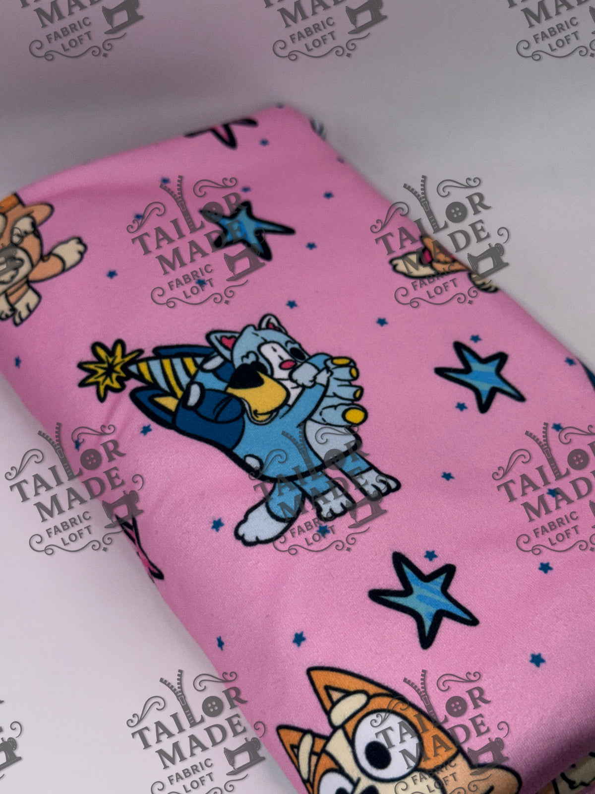 KS - BLUE DOG PINK BIRTHDAY STARS
