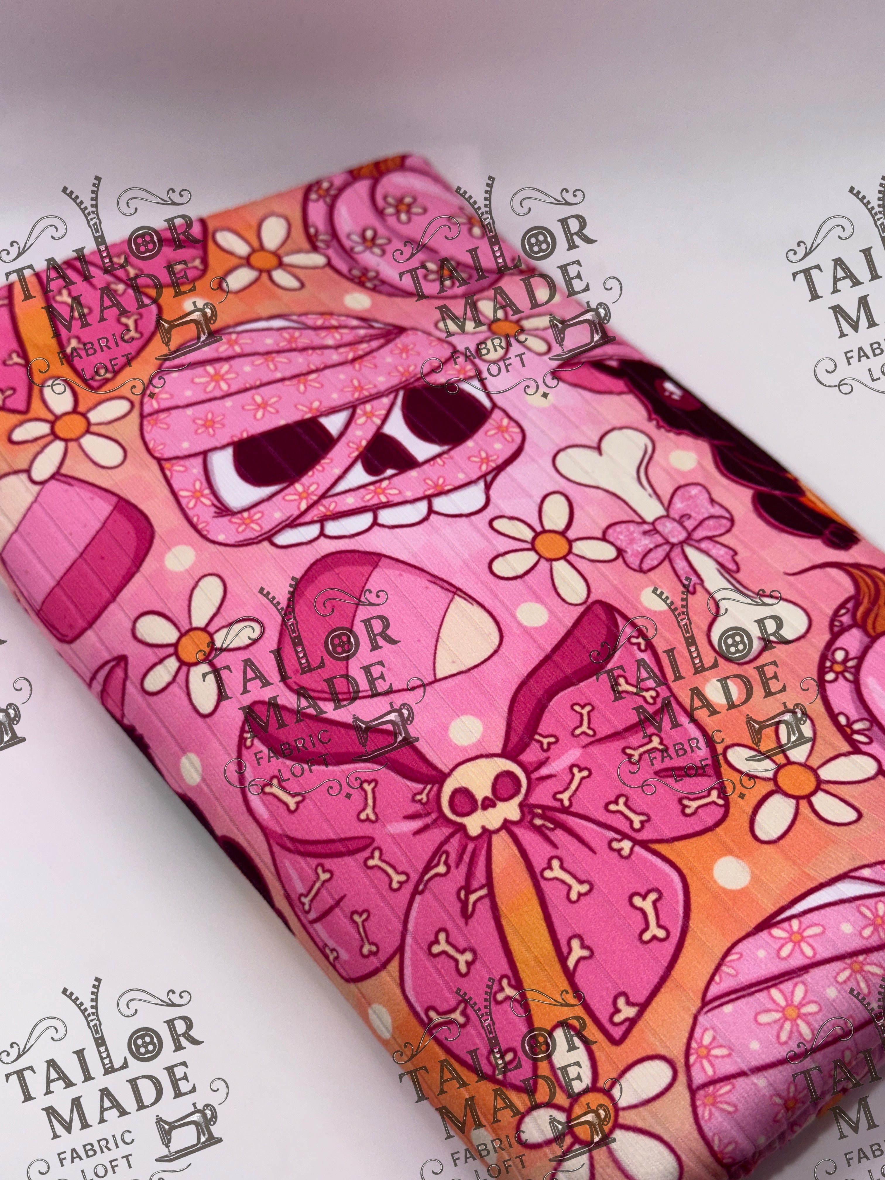 HOL - PINK CANDY CORN SKULL - RIB