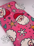 HOL - PINK SANTA AND YELLOW STARS