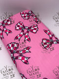 MISC - CHECKERED PINK BOWS - RIB