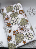 MISCF - BROWN FLORAL AND LEAF - RIB