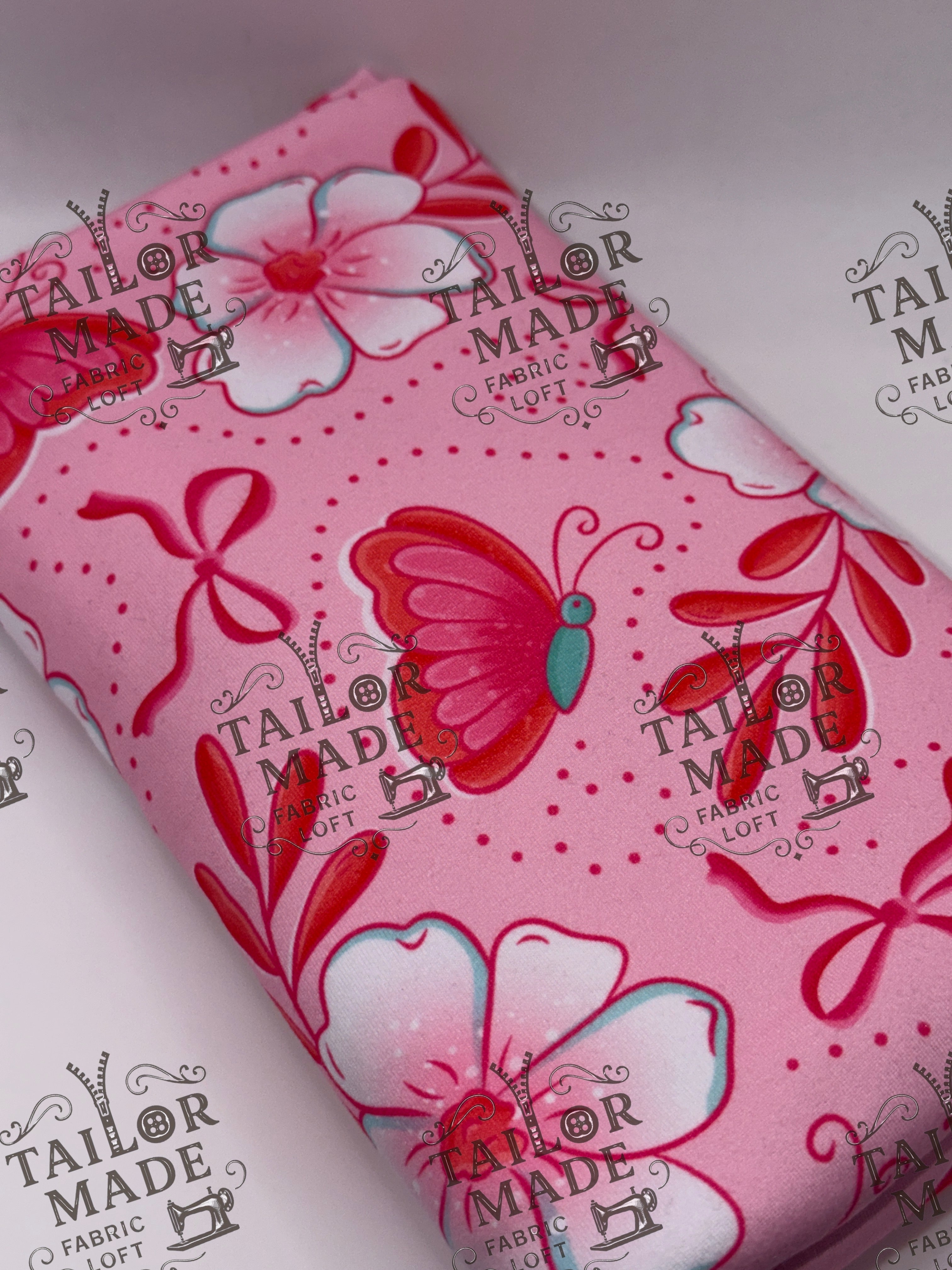 MISCF - PINK BUTTERFLY FLORAL BOWS