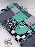 LAVEE - TEAL CHECK CART PATCH - RIB