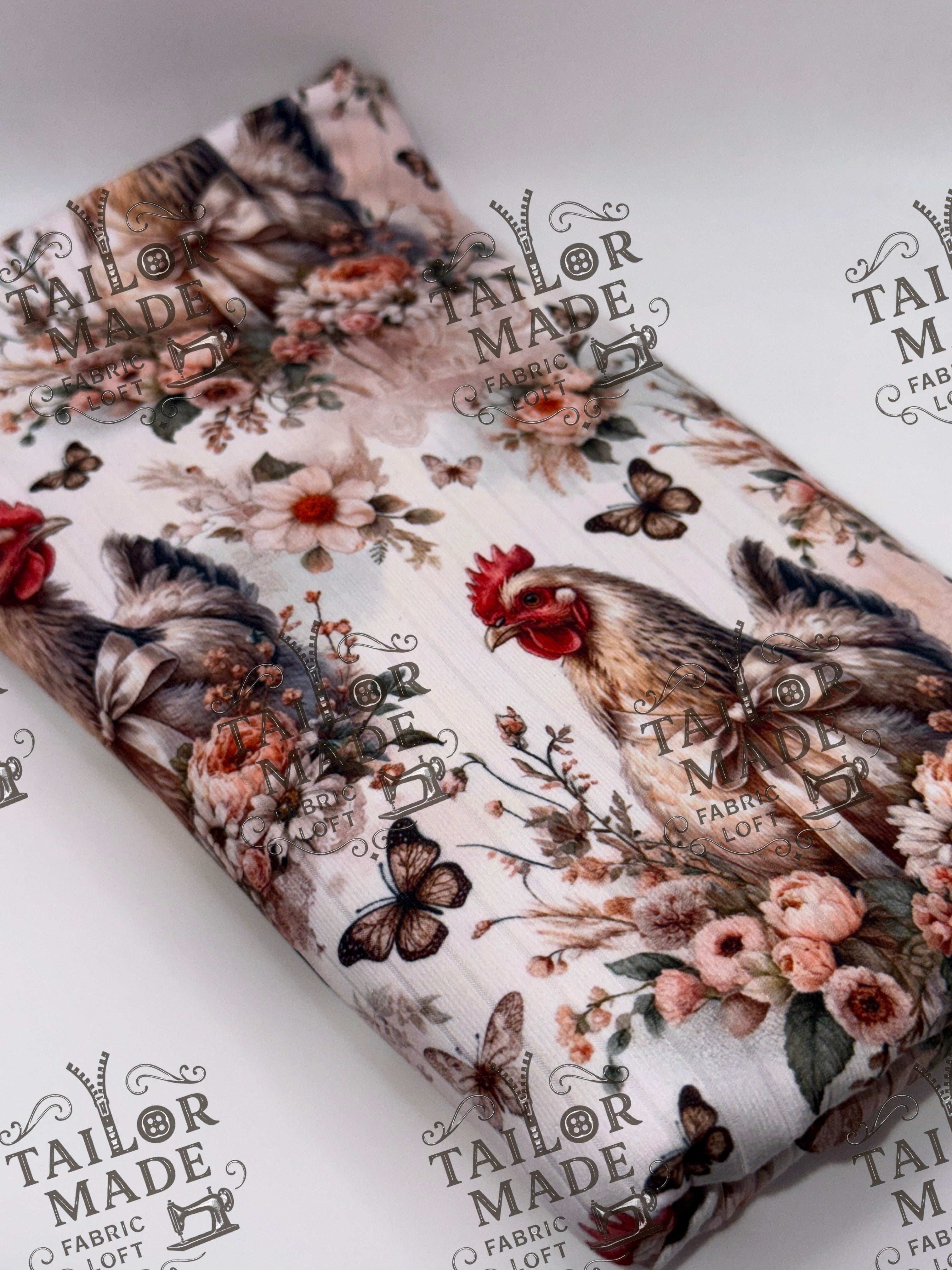 MISCF- FLORAL CHICKEN RIBBON - RIB
