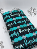 WES - HOWDY TEAL AND BLACK