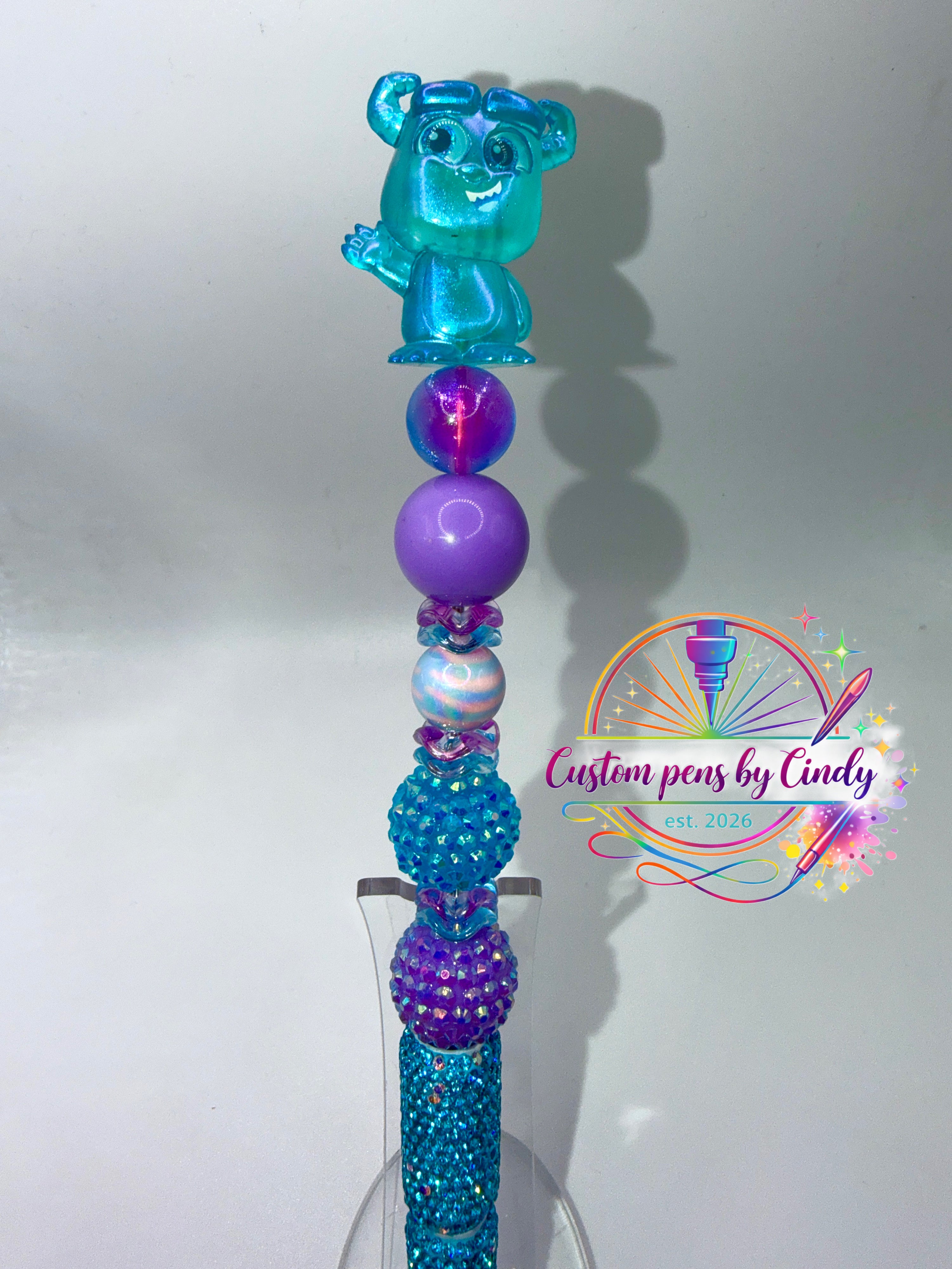 CUSTOM PEN - BLUE MONSTER