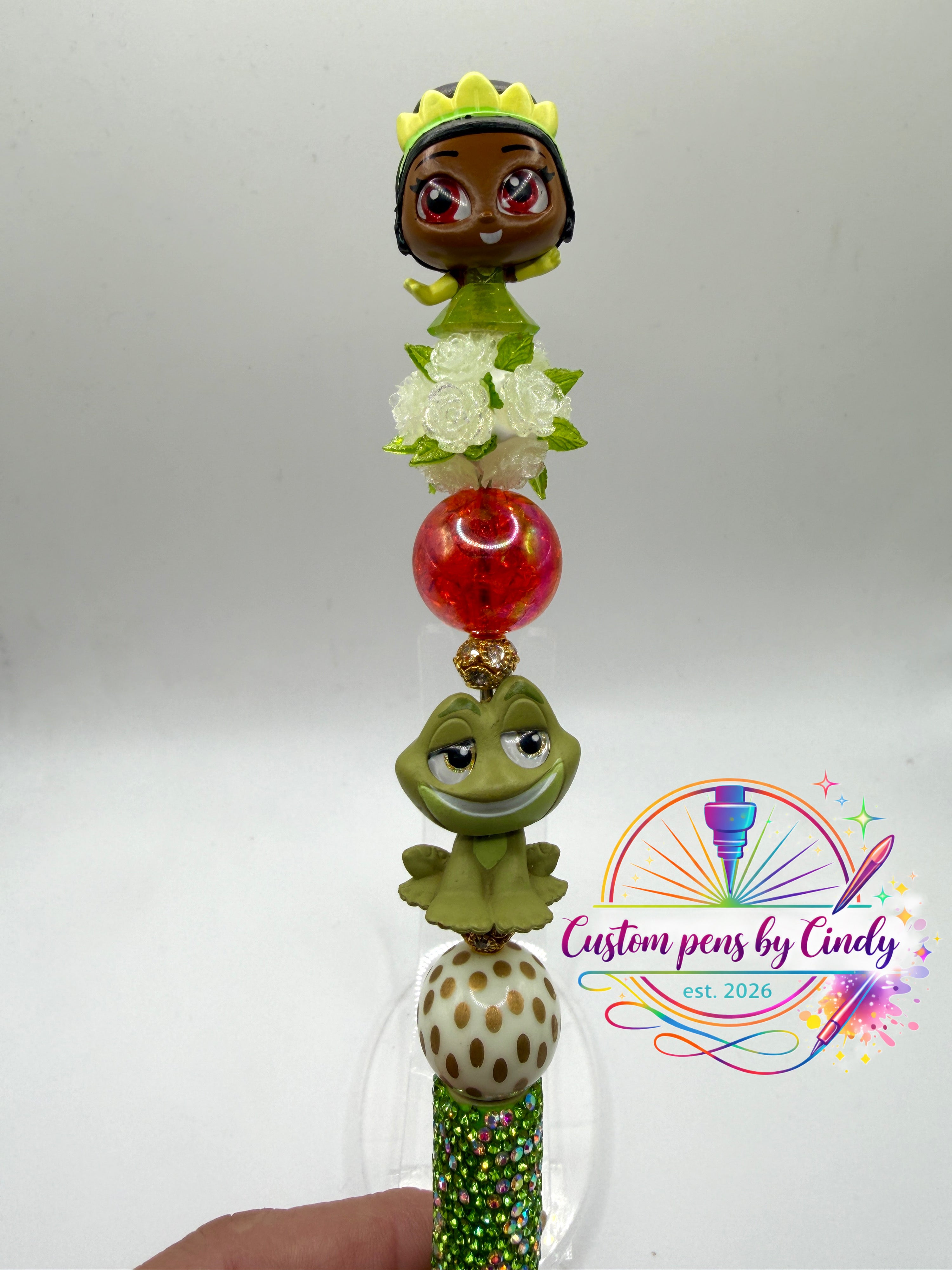CUSTOM PEN - GREEN DRESS EXTENDED DOUBLE